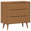 vidaXL Cassettiera MOLDE Caramello 80 x 40 x 80 cm