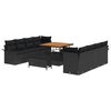 vidaXL Set Divano da Giardino Nero