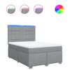 vidaXL Giroletto a Molle con Materasso Grigio Chiaro 160x200cm Tessuto
