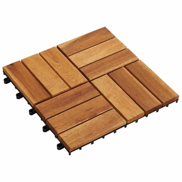 vidaXL Piastrella per Decking 10 pcs Marrone 30 x 30 cm