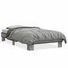 vidaXL Giroletto Grigio Sonoma 90x200 cm Legno Multistrato e Metallo