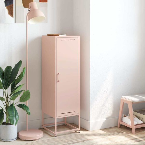vidaXL Credenza Rosa 36x39x123 cm in Acciaio