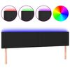 vidaXL Testiera a LED Nera 180x5x78/88 cm in Similpelle