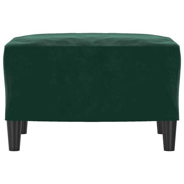 vidaXL Poggiapiedi Verde Scuro 60x50x41 cm in Velluto