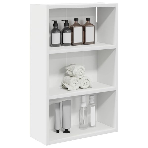 vidaXL Armadio da bagno a muro Bianco 40 x 16 x 62,5 cm