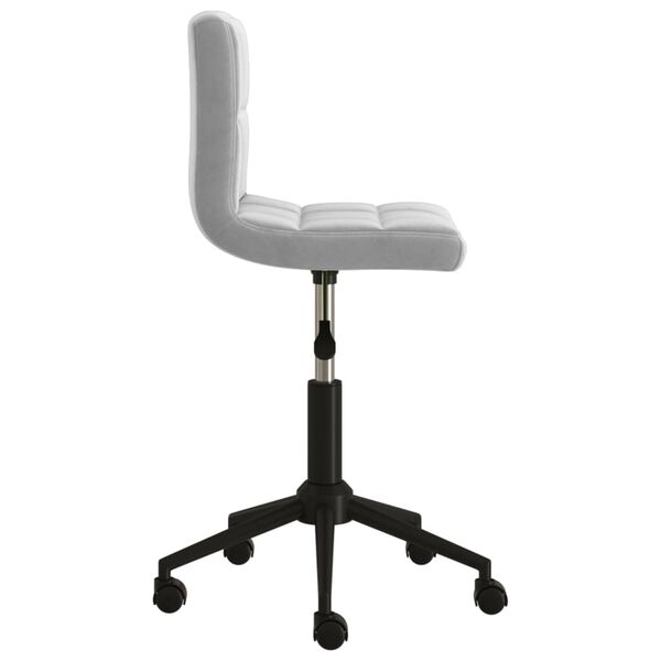 vidaXL Sedia da Pranzo Girevole Grigio Chiaro in Velluto