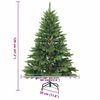 vidaXL Albero di Natale artificiale con 150 LED Verde 120 cm PE e PVC