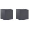 vidaXL Supporto per piante 2 pcs Antracite 40 x 40 x 40 cm