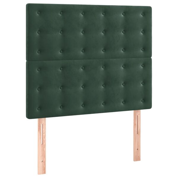 vidaXL Testiera Verde Scuro 80x5x118/128 cm Velluto