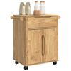 vidaXL Carrello da Cucina FLORO Marrone cerato 72,5 x 45 x 80 cm