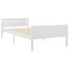 vidaXL Giroletto 2 Cassetti Bianco in Legno Massello di Pino 90x200cm