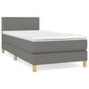 vidaXL Giroletto a Molle con Materasso Grigio Scuro 100x200 cm Tessuto