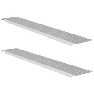 vidaXL Rampe di carico 200 kg Argento 200 kg per pezzo Acciaio zincato