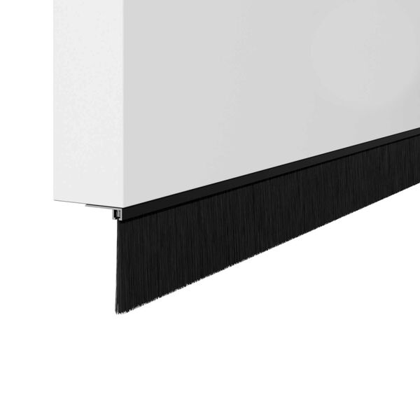 vidaXL Spazzole per porte a vite 6 pcs Nero 100 cm Lega di alluminio