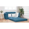 vidaXL Divano letto 60cm Blu Velluto