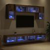 vidaXL Unit&agrave; a muro per TV con LED 6 pcs Legno vecchio