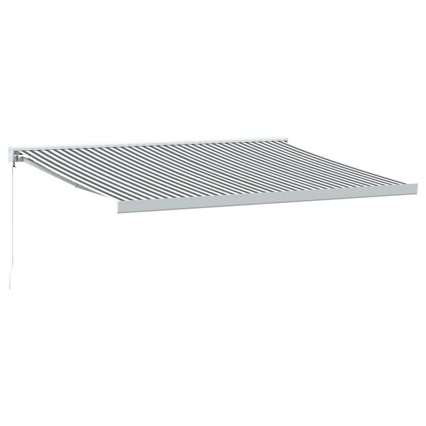 vidaXL Tenda Retrattile Antracite e Bianca 4x3 m Tessuto e Alluminio