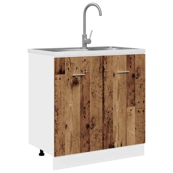 vidaXL Mobile Sottolavello “Lyon” Legno Antico 80x46x81,5cm