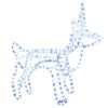 vidaXL Figura Natalizia Renna Bianco Freddo 60x30x60 cm