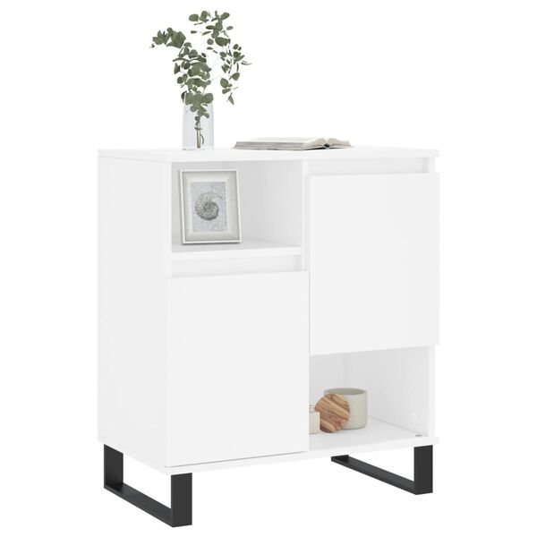 vidaXL Credenza Bianca 60x35x70 cm in Legno Multistrato