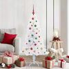 vidaXL Albero di Natale artificiale Bianco 150 cm PVC e Acciaio