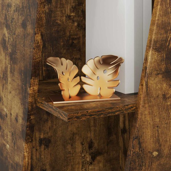 vidaXL Mensola laterale Rovere fum&eacute; 33 x 32 x 70,5 cm