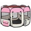 vidaXL Box per Cani Pieghevole con Borsa Trasporto Rosa 90x90x58 cm