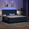 vidaXL Letto a molle con materasso con led Blu 200 x 200 cm Tessuto