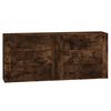 vidaXL Credenze 2 pz Rovere Fumo in Legno Multistrato