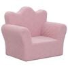 vidaXL Divano per Bambini Rosa in Morbido Peluche