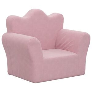 vidaXL Divano per Bambini Rosa in Morbido Peluche