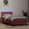 vidaXL Letto a Molle con Materasso e LED Rosa 90x210 cm Velluto