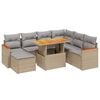 vidaXL Set Divano da Giardino 8 pz con Cuscini Beige in Polyrattan
