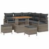 vidaXL Set Divano da Giardino con cuscino 8 pcs Grigio