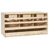 vidaXL Casetta Cova per Galline 3 Scomparti 72x33x38 cm Legno di Pino