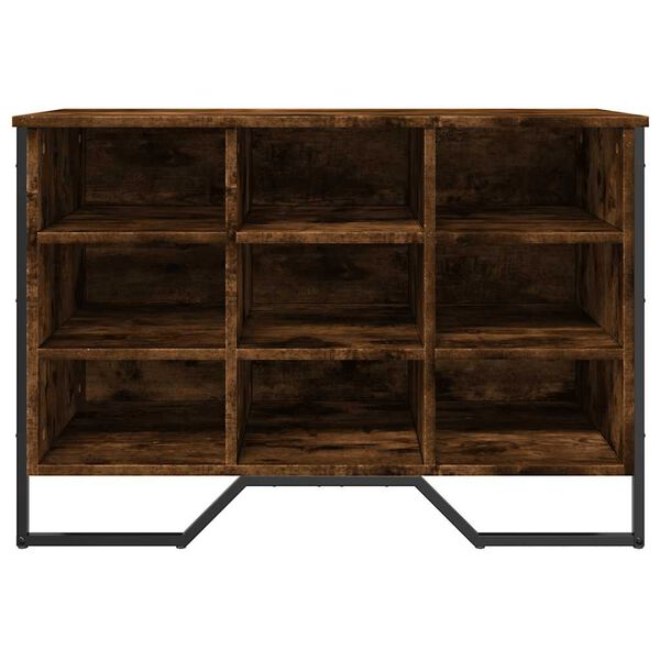 vidaXL Scarpiera Rovere Fumo 90x38x61,5 cm in Truciolato