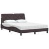 vidaXL Letto con Materasso Marrone Scuro 140x200cm Tessuto