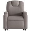 vidaXL Poltrona Alzapersona Massaggiante Reclinabile Tortora Tessuto