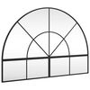 vidaXL Specchio da Parete Nero 100x70 cm Arco in Ferro