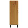 vidaXL Credenza con Anta in Vetro FLAM 92x40x122,5 cm in Legno di Pino