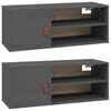 vidaXL Pensili 2 pz Grigi 80x30x30 cm in Legno Massello di Pino