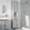 vidaXL Mobile da Bagno con cassetto Grigio Sonoma 31,5 x 33 x 190 cm