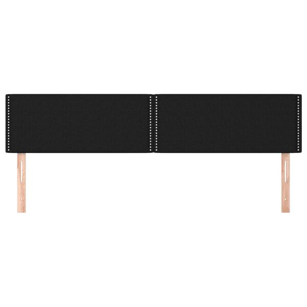 vidaXL Testiera Nera 180x5x78/88 cm in Tessuto