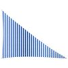vidaXL Telo Ombra 3 x 4 x 5 m HDPE Triangolare Blu e Bianco