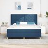 vidaXL Letto a molle con materasso Blu 180 x 200 cm Tessuto
