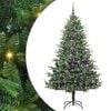 vidaXL Albero di Natale Artificiale Pre-illuminato con Set di Palline