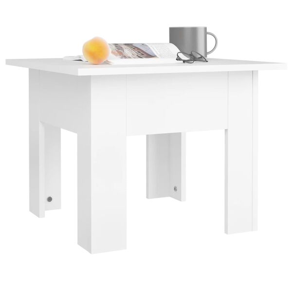 vidaXL Tavolino da Salotto Bianco 55x55x42 cm in Legno Multistrato
