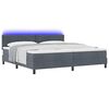 vidaXL Letto a Sorgente LED con led Grigio scuro 200 x 200 cm Velluto