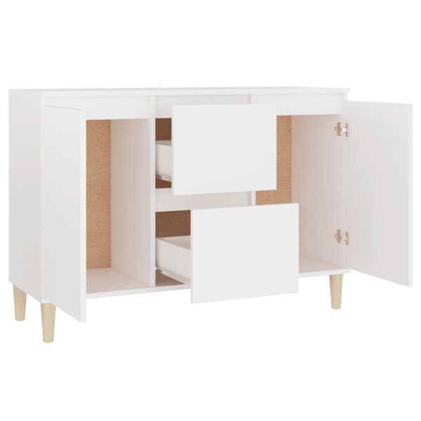 vidaXL Credenza Bianca 101x35x70 cm in Legno Multistrato