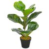 vidaXL Pianta Artificiale di Ficus Lyrata con Vaso Verde 45 cm